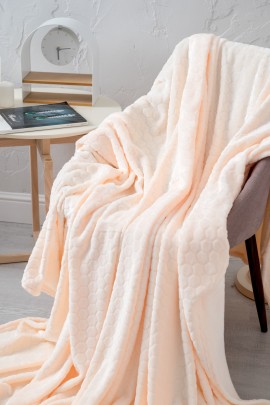 Плед покрывало Велсофт  соты тиснение