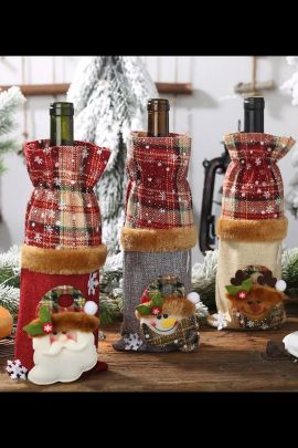 61121 Новогодний чехол на бутылку