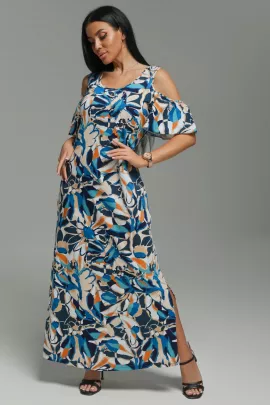 Новелла платье женское (синие цветы)