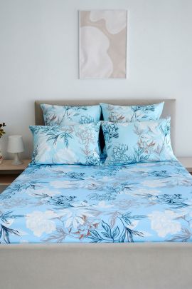 Простыня поплин - Симфония, цвет голубой