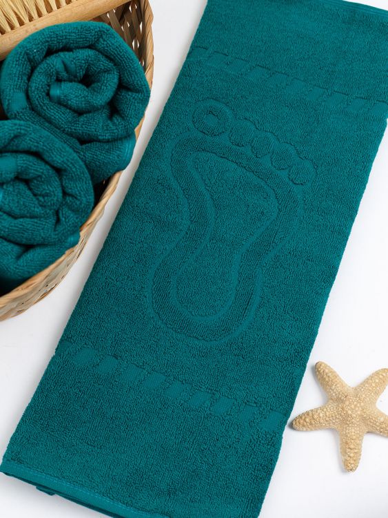 Полотенце махровое - Ножки, цвет темный зеленый