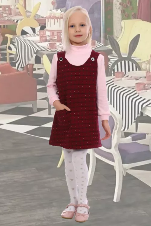 Сарафан детский 4621 бордо последний размер