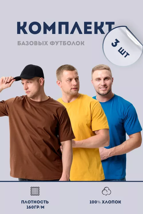 Набор 95829 футболка мужская (в упак. 3 шт)