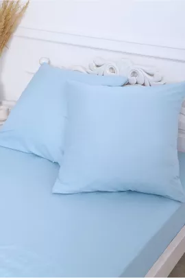 Комплект наволочек полисатин гладкокрашенный - Голубой