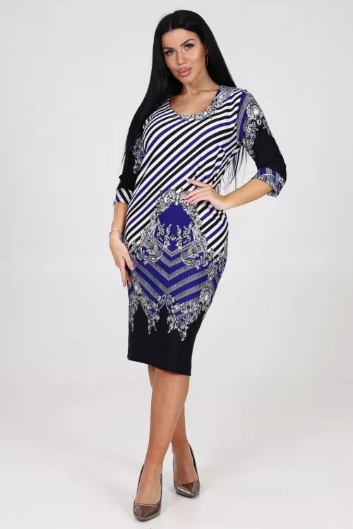 Платье 42389 синий последний размер