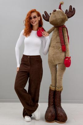 Брюки Вельвет К коричневый последний размер