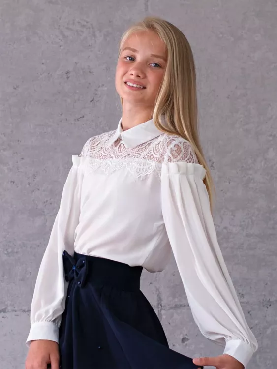 Блузка для девочки Кружевная