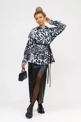 Туника 777990 леопард серый последний размер