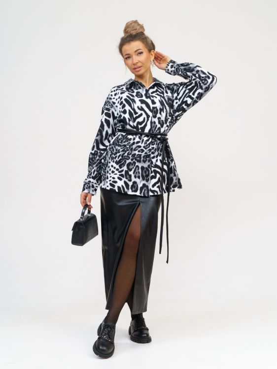 Туника 777990 леопард серый последний размер