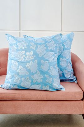 Наперник для подушки из тика с кантом - Голубой