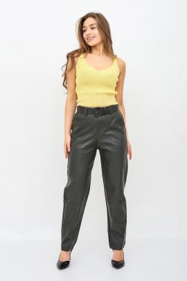 Джоггеры женские из кожи 2190 Б