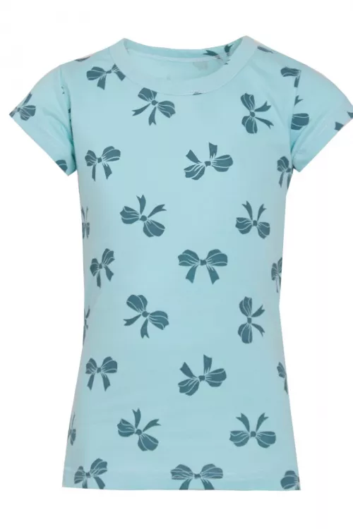 Футболка детская Бантик голубой последний размер