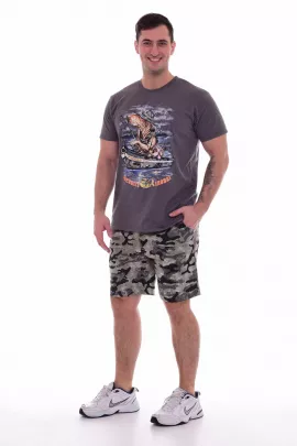 Пижама мужская 9-124 (антрацит-меланж+хаки), РЫБАК