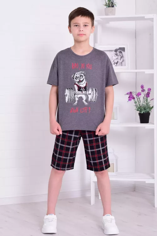 Пижама подростковая 11-068 (антрацит),