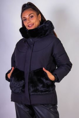 Зимняя куртка с капюшоном Меховая отделка арт.631