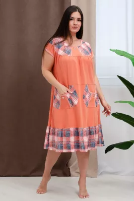Платье 9099 персик последний размер