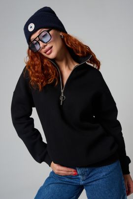 Женский свитшот на молнии оверсайз начес 14427