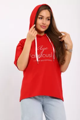 Футболка женская 6-207в (красный)