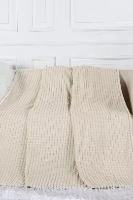 Мозаика(песочный)(однотон) плед велсофт