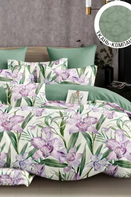 Пурпурная орхидея КПБ поплин