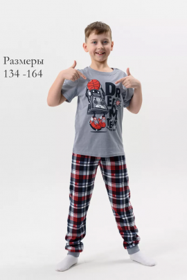 Пижама Электроник короткий рукав с брюками для мальчика подростка