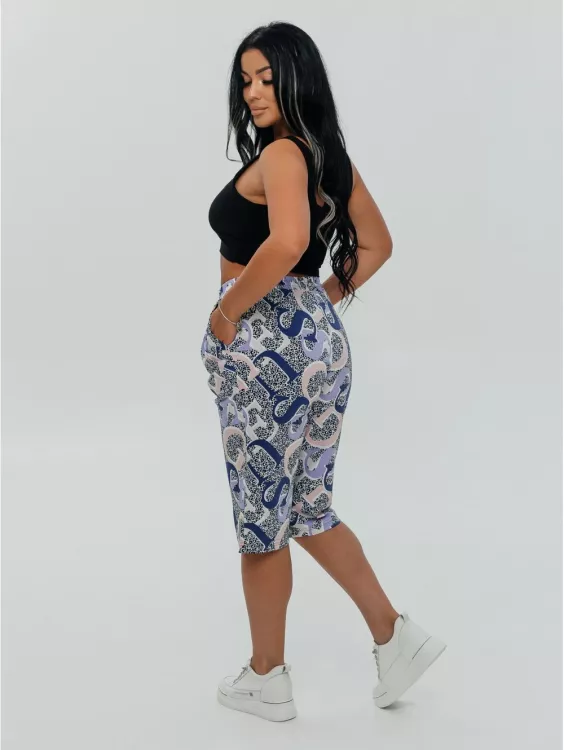 Дачница плюс бриджи женские (фиолетовый)