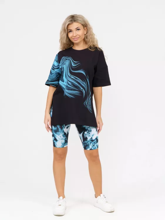 Костюм Молния (черный-голубой)