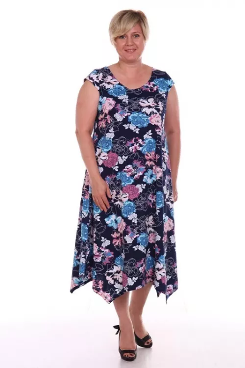 Платье П-8-2 ЦЧ цветы последний размер