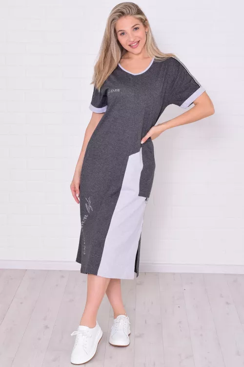 Платье женское 4-111 (антрацит)