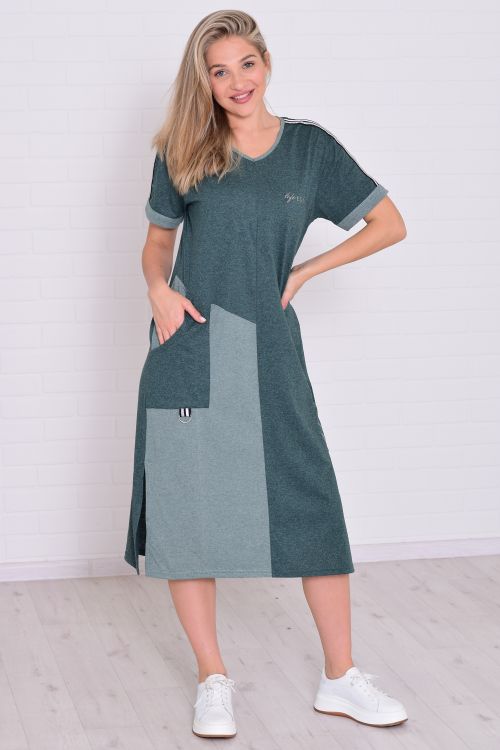 Платье женское 4-111а (изумруд)