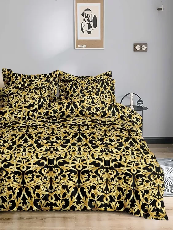 Постельное белье полисатин на молнии - Золотой вензель