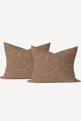 Комплект наволочек микрофибра Узор - Ореховый