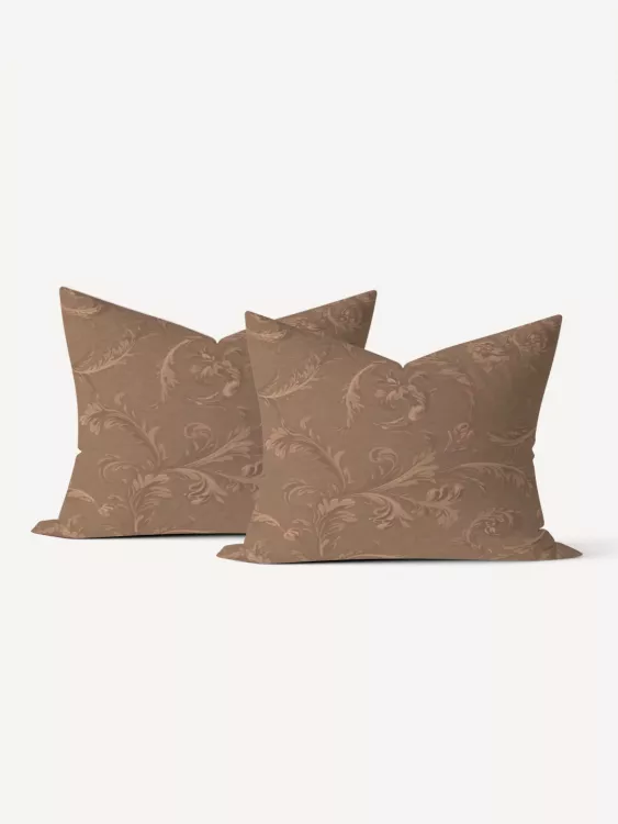 Комплект наволочек микрофибра Узор - Ореховый