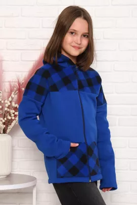 Толстовка детская 52238 васильковый последний размер