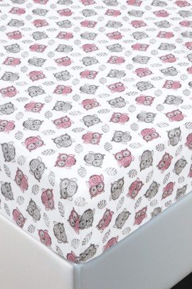 Простыня на резинке "Совы" 250 60*120*10 250