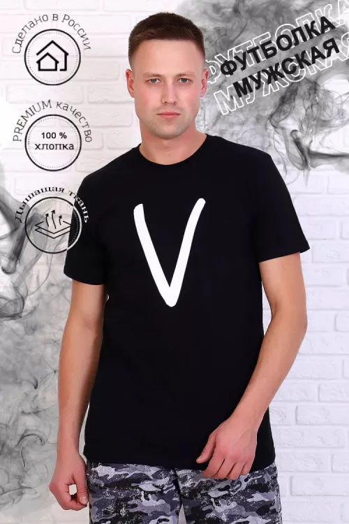 Футболка мужская 15266 черный последний размер