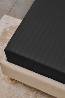 Простыня Микрофибра Страйп - Серый