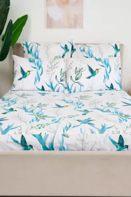 Простыня бязь на резинке - Колибри