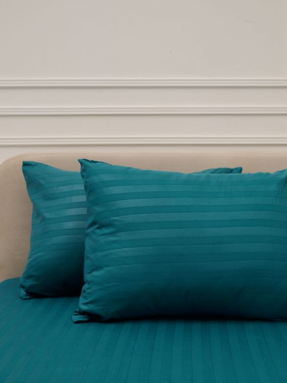 Комплект наволочек Микрофибра Страйп - Морская волна