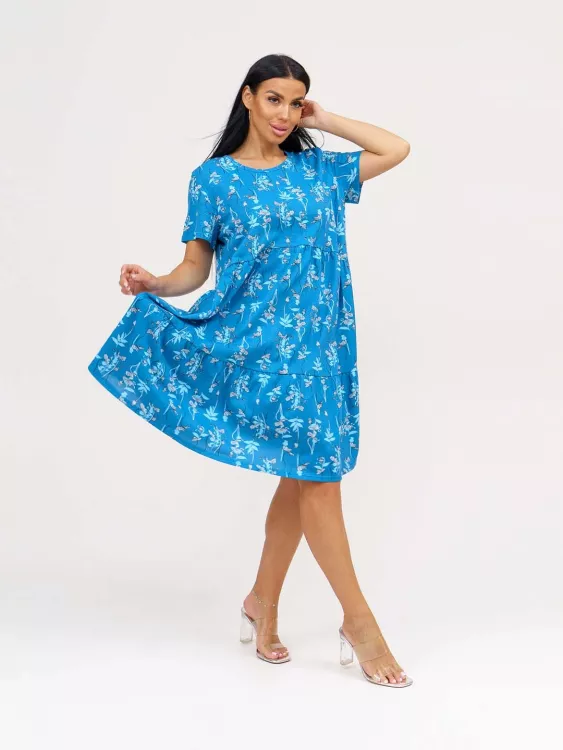 Платье 1738/16 голубой последний размер