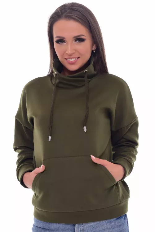 Толстовка женская 6-179а (хаки)