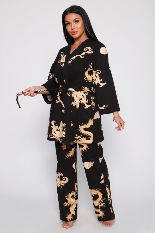 Пеньюар тройка Драконы 929