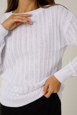 Джемпер Нежность белый, голубой последний размер