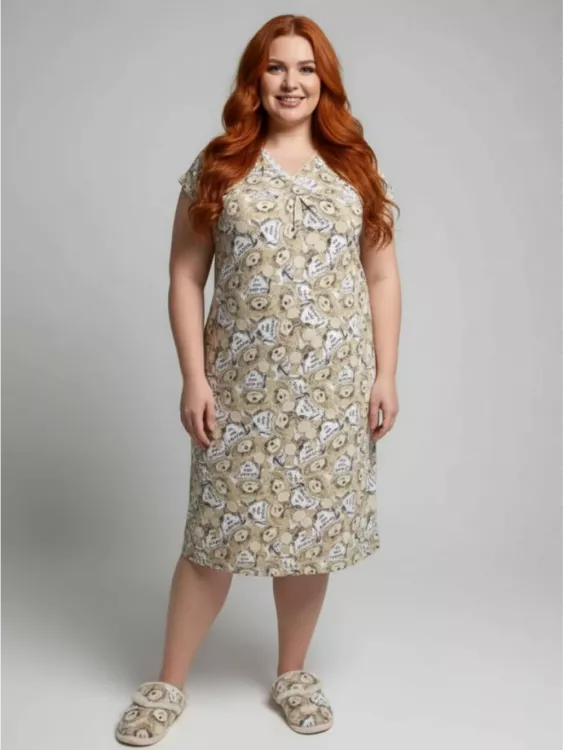 Пышечка сорочка ночная (бежевый)