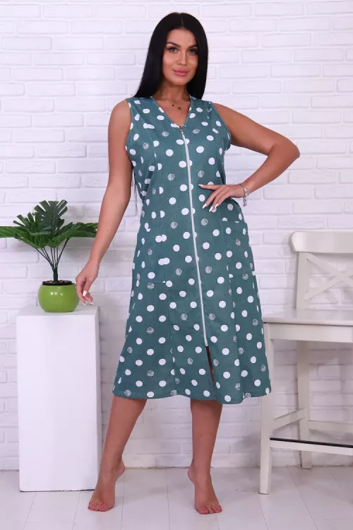 Халат 2687 зеленый горох последний размер