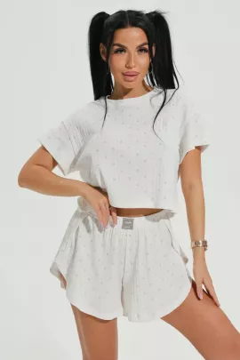 Зефир пижама женская (сердечки)