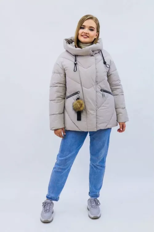 Куртка №6 зимняя бежевый последний размер