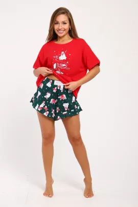 Пижама женская 1-227 (красный)