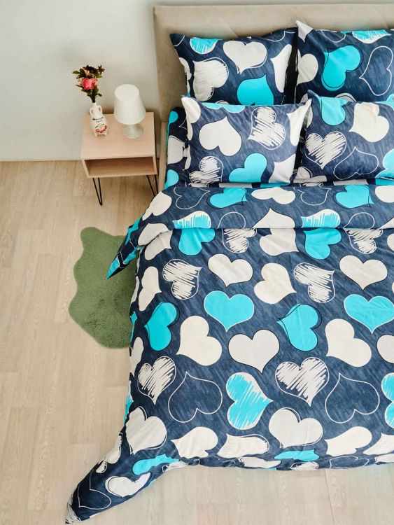 КПБ Поплин Премиум - Романтика Бирюза