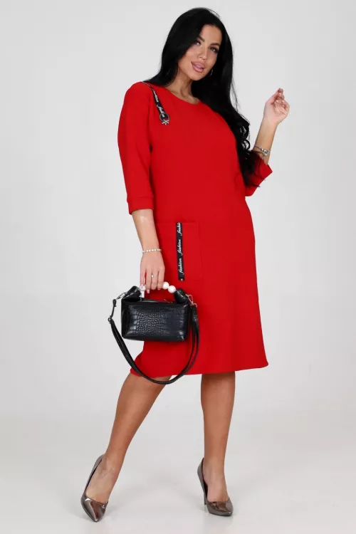 Платье 31783 красный последний размер